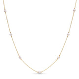 Tiffany and Co Elsa Peretti 18k Yellow Gold Pearl By The Yard Station Necklace