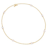 Tiffany and Co Elsa Peretti 18k Yellow Gold Pearl By The Yard Station Necklace