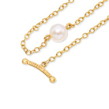 Tiffany and Co Elsa Peretti 18k Yellow Gold Pearl By The Yard Station Necklace