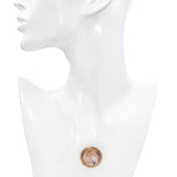 Antique 10k Yellow Gold Shell Cameo Heron Under Mangroves Brooch