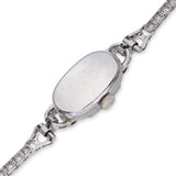 Art Deco Platinum Elgin 2.7tcw H Si1 Diamond Pave Ladies Dress Watch