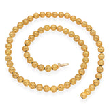 Antique 14k Yellow Gold Textured Beaded Necklace