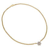 Vintage 18k Yellow Gold 1.20tcw Diamond Necklace