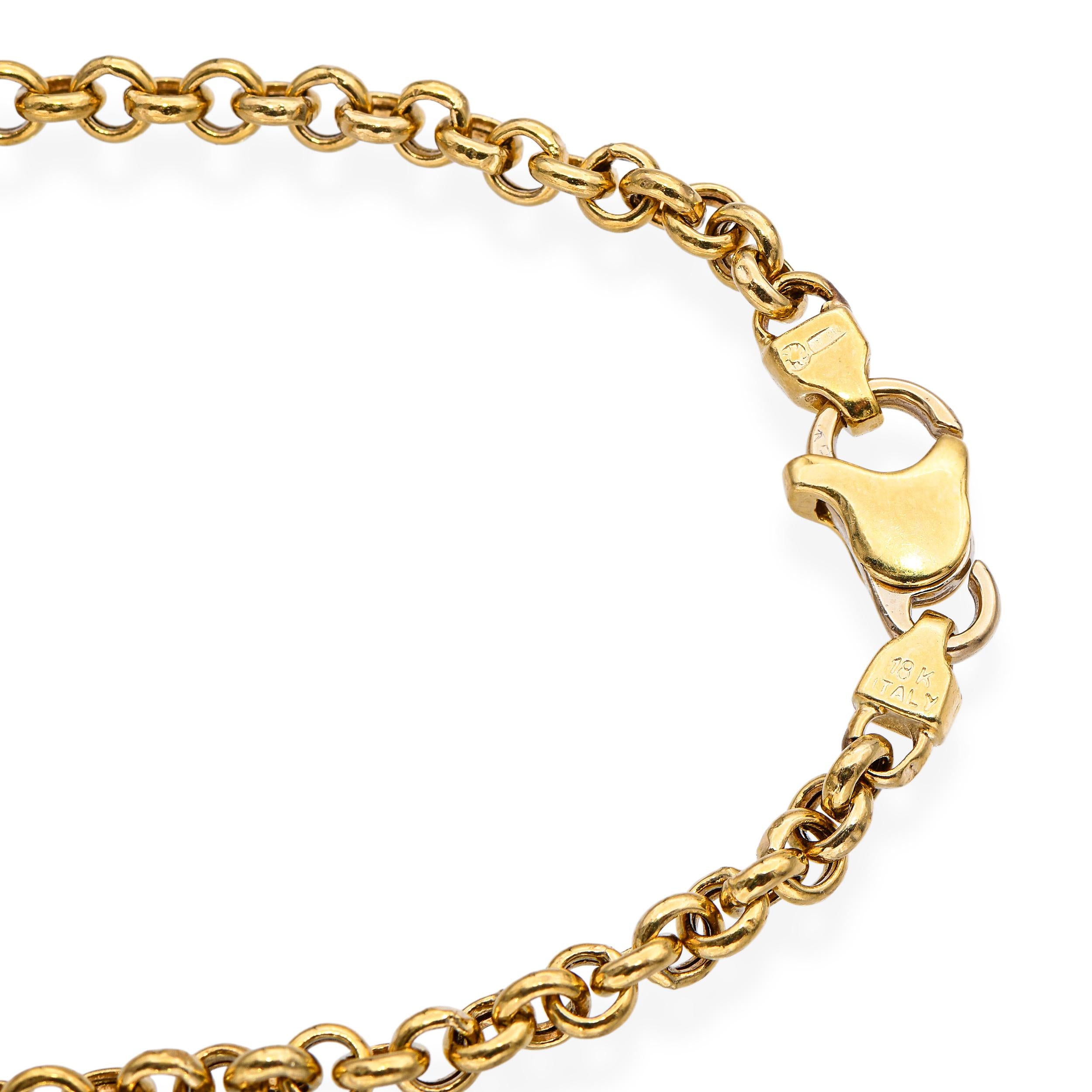 Vintage 18k Yellow Gold 1.20tcw Diamond Necklace