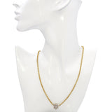 Vintage 18k Yellow Gold 1.20tcw Diamond Necklace