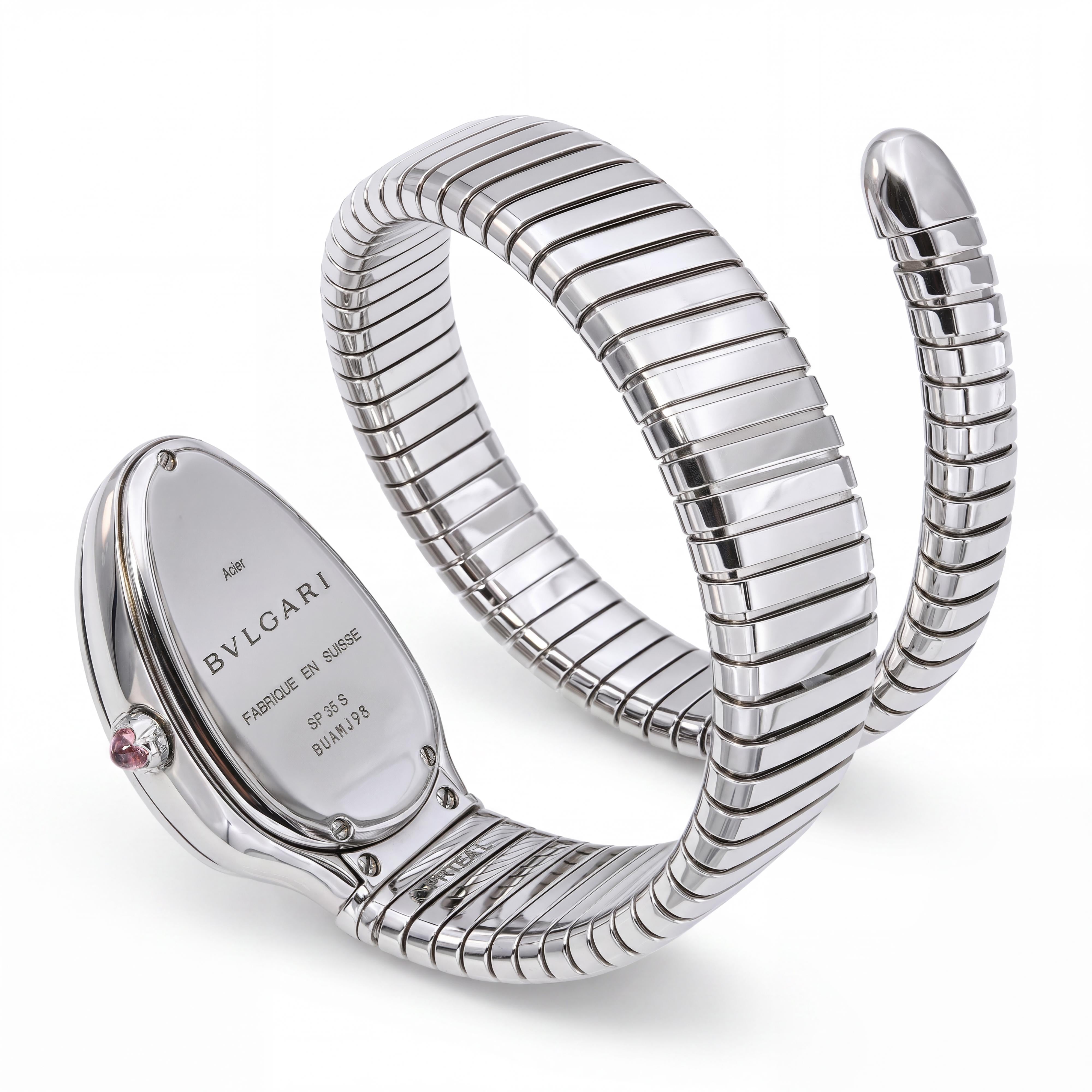 BVLGARI Serpenti Tubogas Stainless Steel Womens Watch Ref 102826