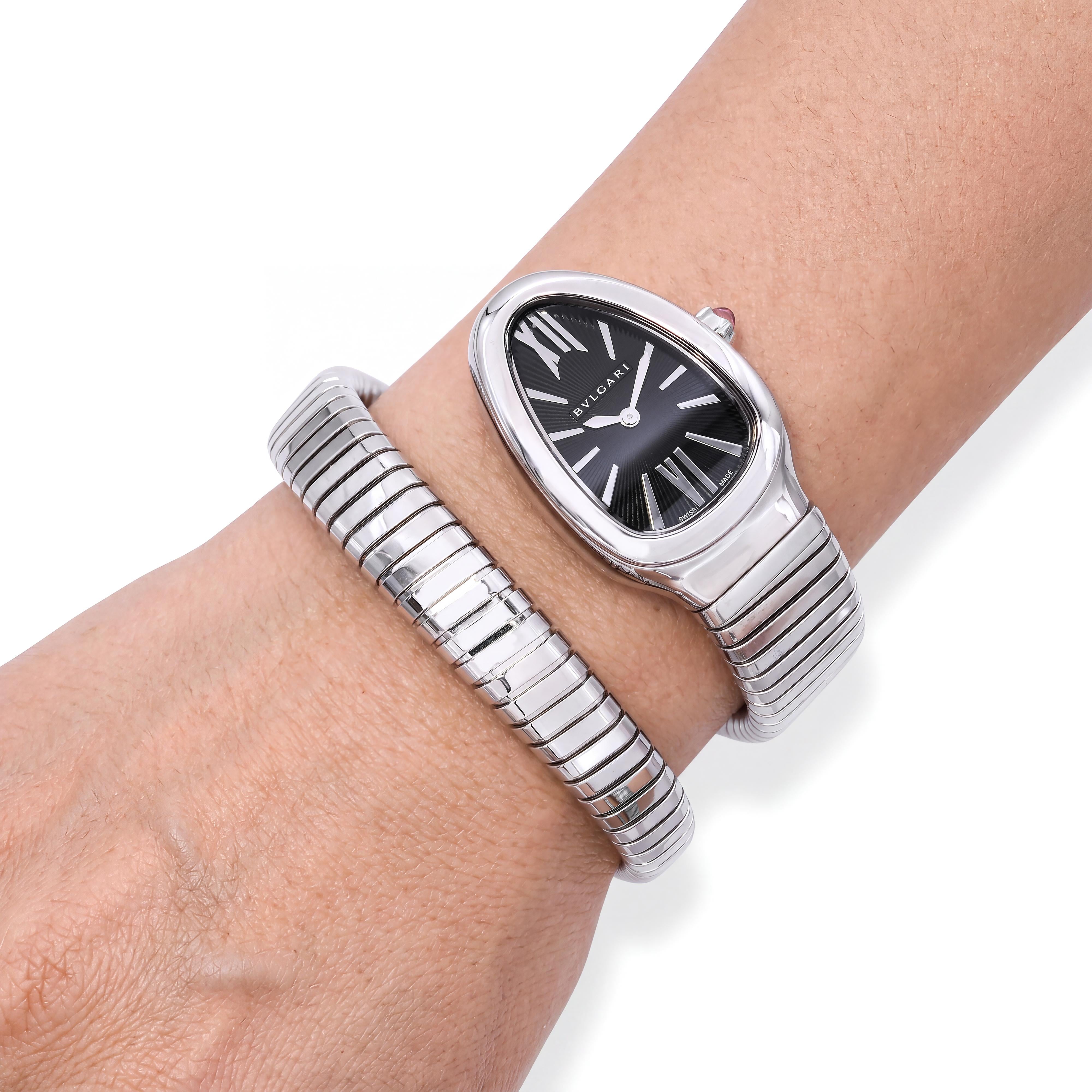 BVLGARI Serpenti Tubogas Stainless Steel Womens Watch Ref 102826