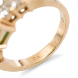 Vintage 14k Yellow Gold Emerald and Diamond Ring
