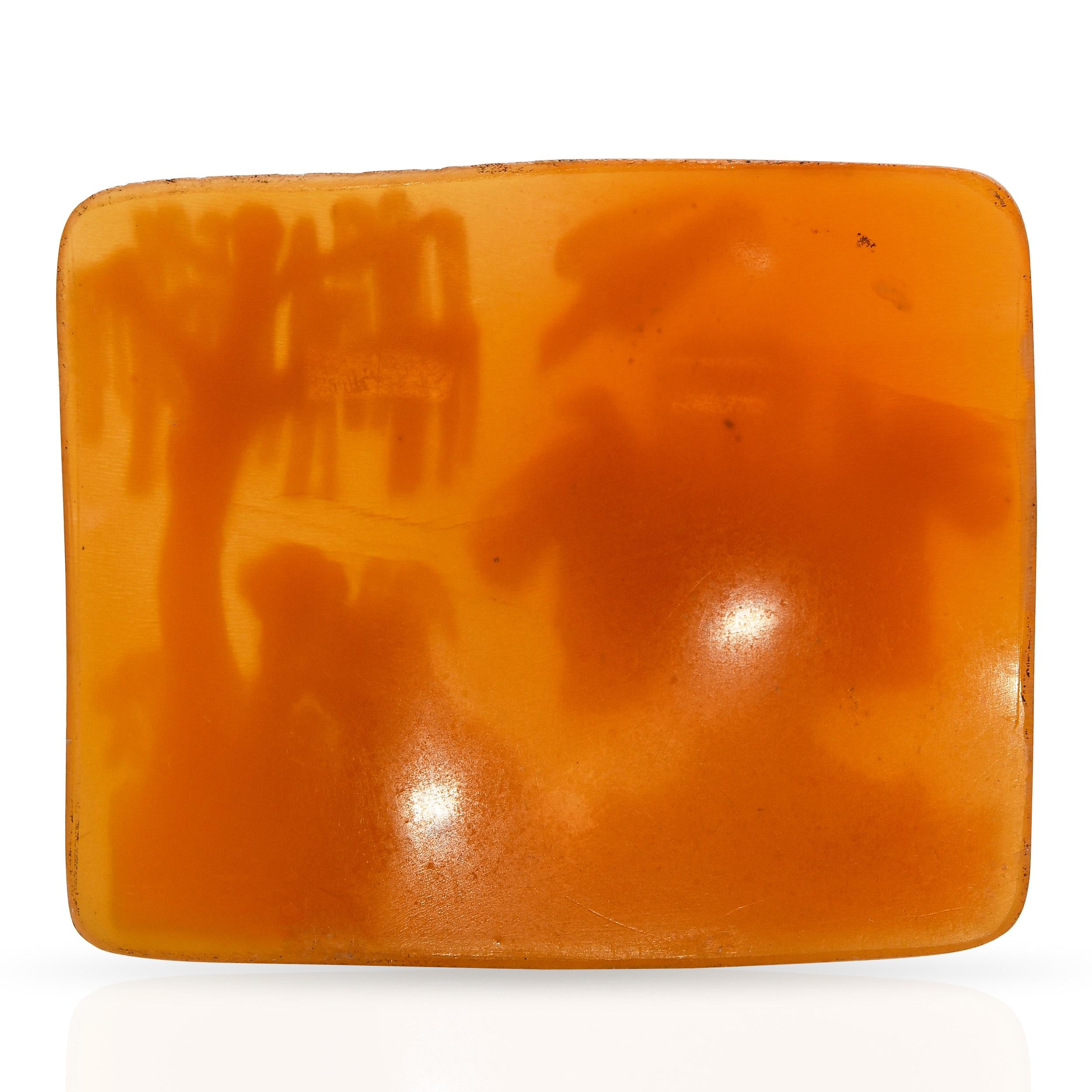 Antique Eros Resting by a Tree and Fountain Loose Shell Cameo