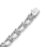 Vintage 18K White Gold 3.96tcw Diamond Filigree Bracelet