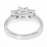 14k White Gold 1.0ctw Diamond Three Stone Engagement Ring