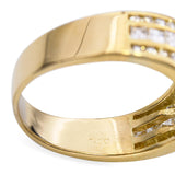 Vintage 18k Yellow Gold Jade and 1.06tcw Diamond Ring