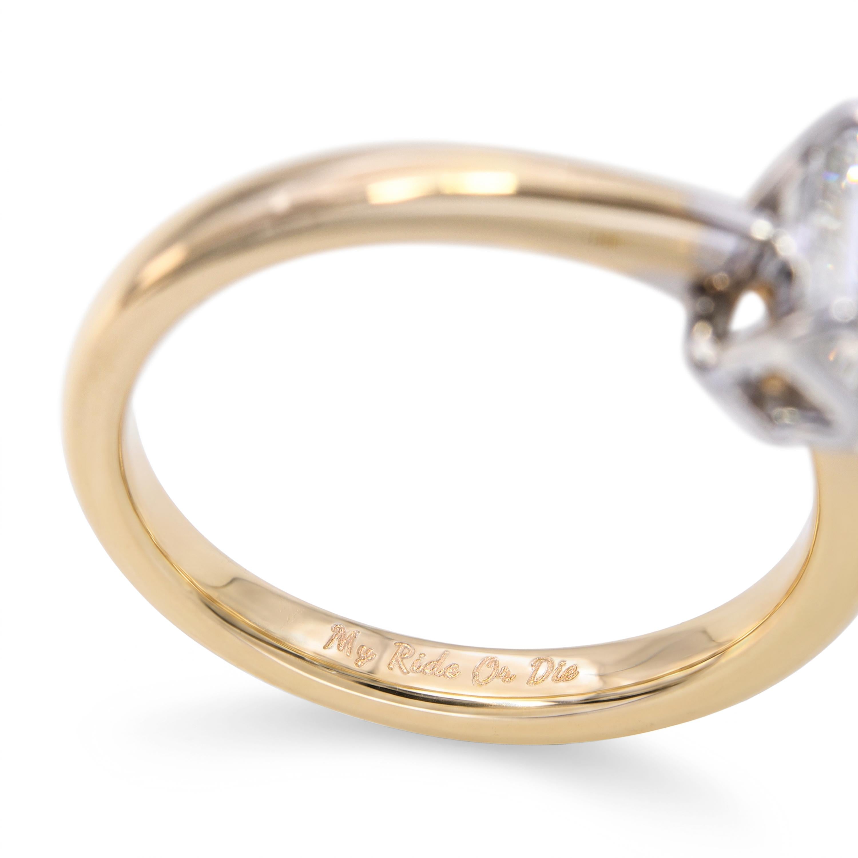 14k Yellow Gold GIA 0.90ct F IF Emerald Cut Diamond Engagement Ring