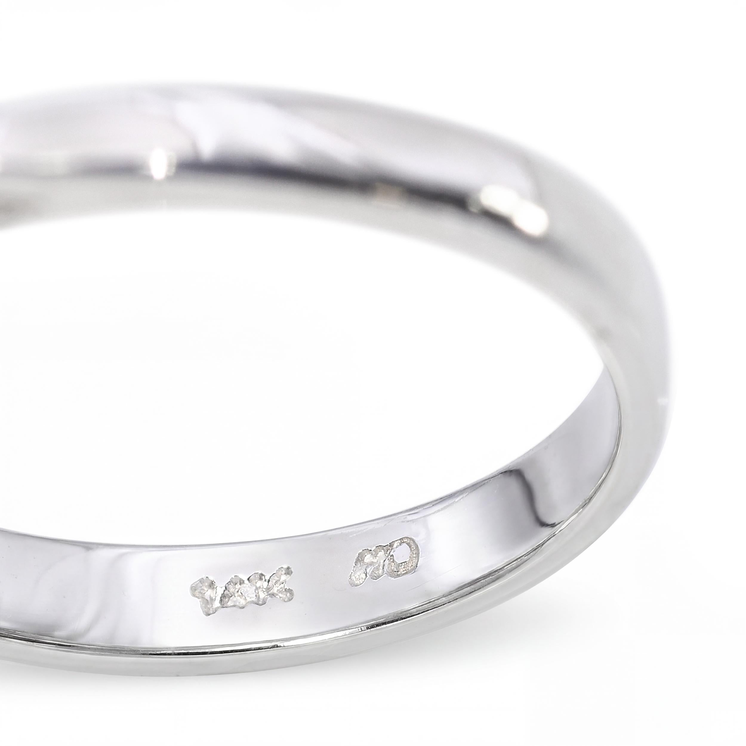 14k White Gold 1.0ctw Diamond Three Stone Engagement Ring