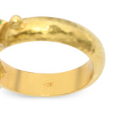 Elizabeth Locke Harlequin 19K Yellow Gold Tsavorite Band Ring