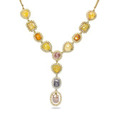 18k Rose Gold 12.69tcw Fancy Diamond Link Necklace