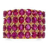 Vintage 20k Yellow Gold 4.8tcw Ruby Statement Ring