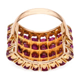 Vintage 20k Yellow Gold 4.8tcw Ruby Statement Ring