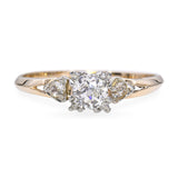 Antique 14k Yellow Gold 0.53tcw J Si1 Old Mine Cut Diamond Ring