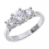 14k White Gold 1.0ctw Diamond Three Stone Engagement Ring