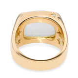 H Stern 18k Yellow Gold White Jadeite Dome Ring