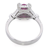 14k White Gold 0.71ct Ruby and Diamond Ring