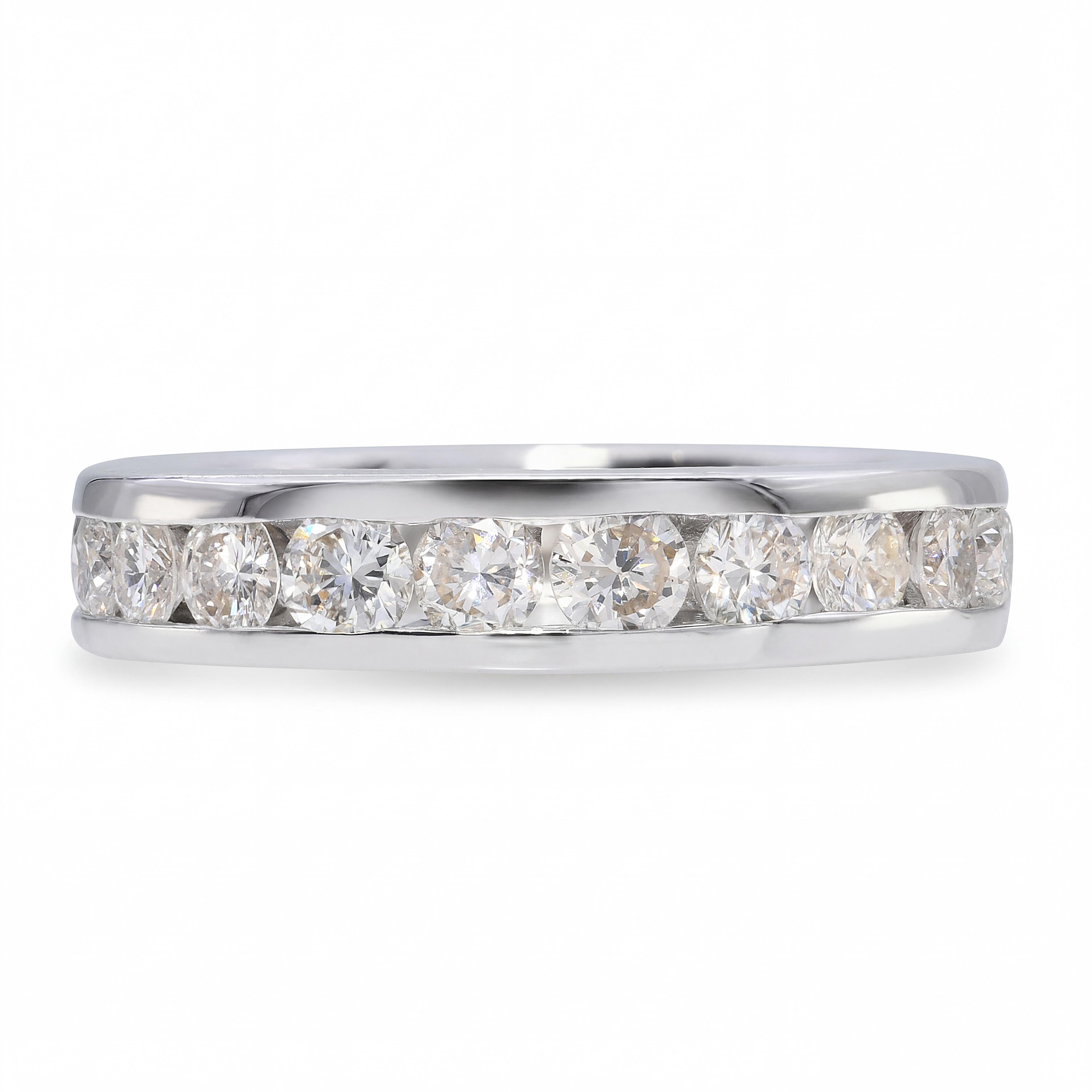 17k White Gold Channel Set 2.06ctw Diamond Eternity Band