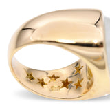 H Stern 18k Yellow Gold White Jadeite Dome Ring