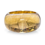 H Stern 18k Yellow Gold and Carved Rutilated Quartz Dome Ring