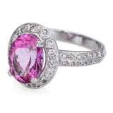 14k White Gold  2.45ct Imperial Topaz and Diamond Ring