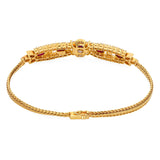 Vintage 18k Yellow Gold Ruby and Diamond Bracelet