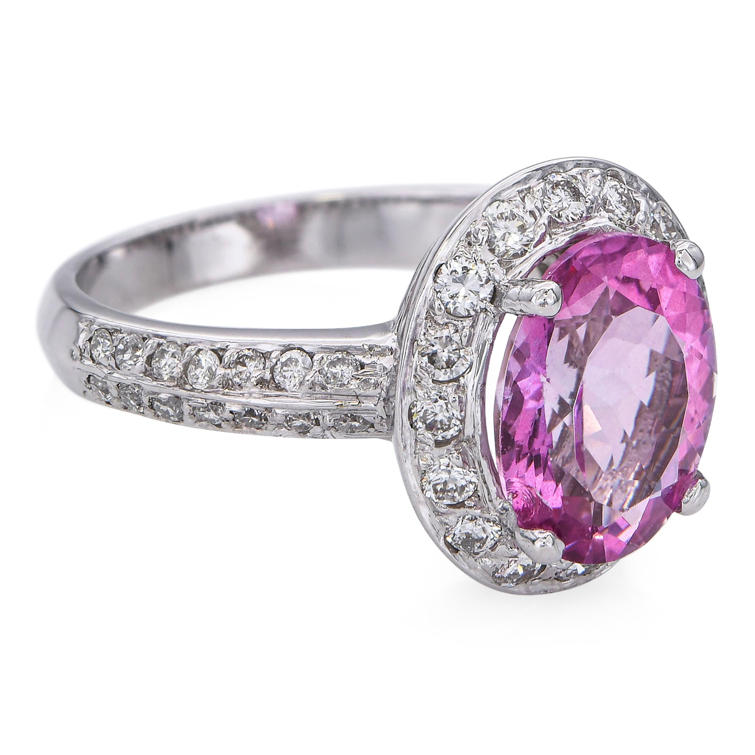 14k White Gold  2.45ct Imperial Topaz and Diamond Ring