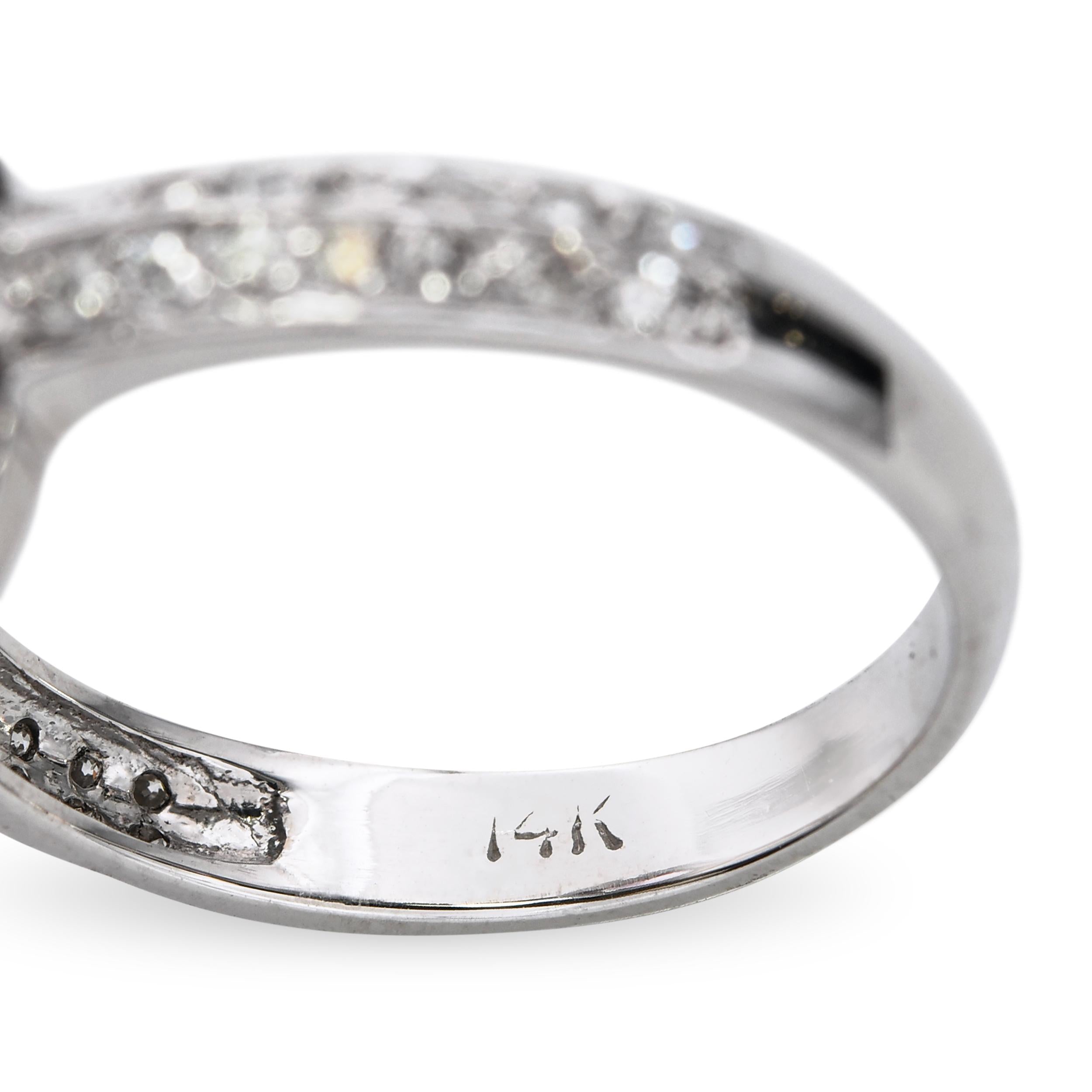 14k White Gold  2.45ct Imperial Topaz and Diamond Ring