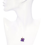 Vintage 14k Yellow Gold 6.45tcw Amethyst Four Leaf Clover Pendant