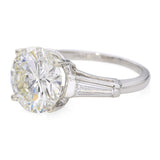Vintage Platinum GIA 3.84ct M Si1 Diamond Ring