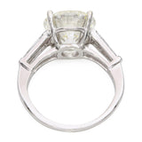 Vintage Platinum GIA 3.84ct M Si1 Diamond Ring
