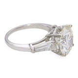Vintage Platinum GIA 3.84ct M Si1 Diamond Ring