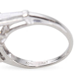 Vintage Platinum GIA 3.84ct M Si1 Diamond Ring