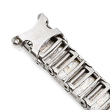Antique 14K White Gold Platinum Sapphire Diamond Filigree Bracelet
