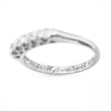 Vintage White Gold .77ctw Diamond Engagement & Wedding Band Set