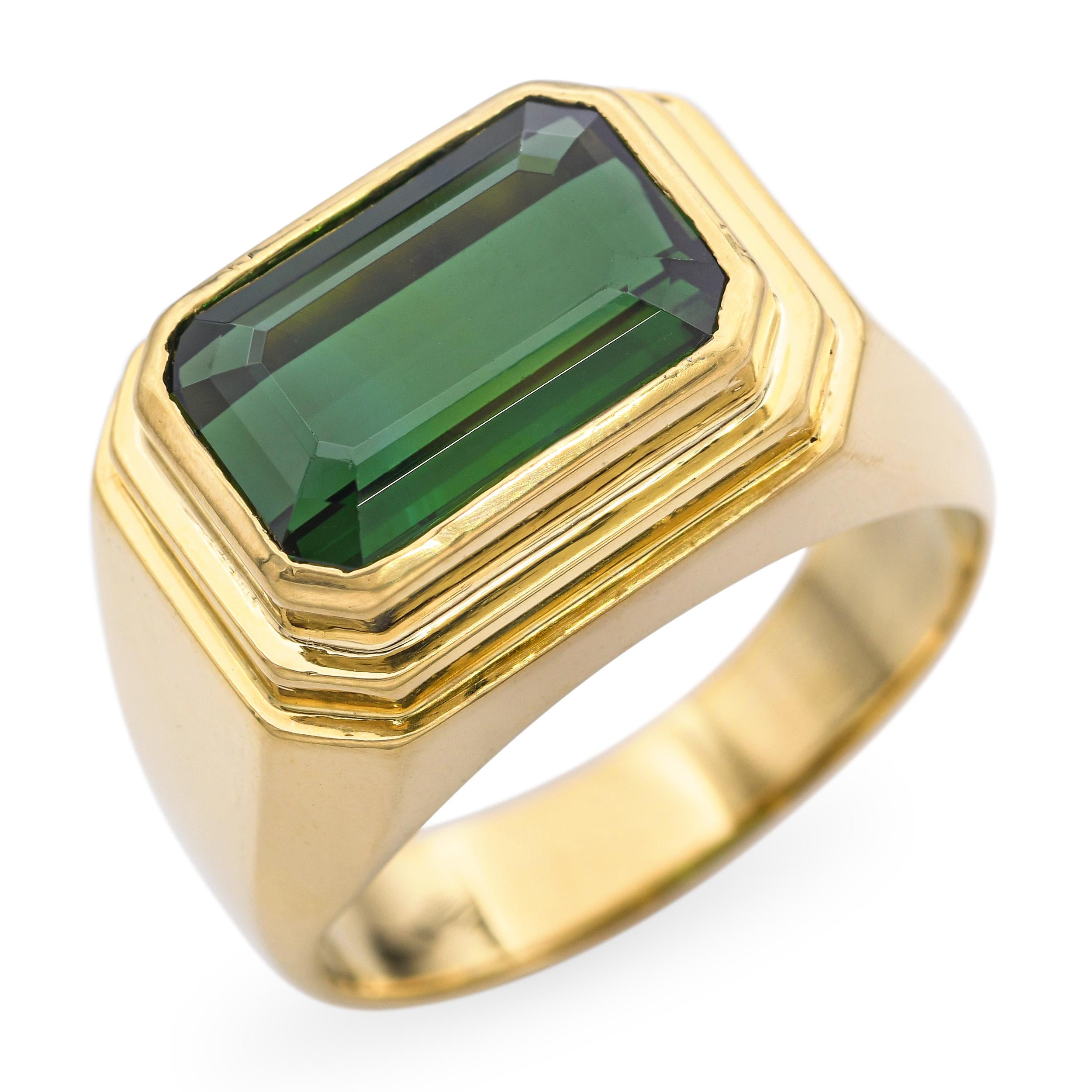 H. Stern 18k Yellow Gold 5.01ct Green Tourmaline Ring