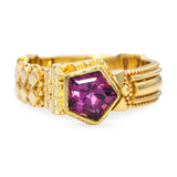 18k Yellow Gold Rhodolite Garnet Ring