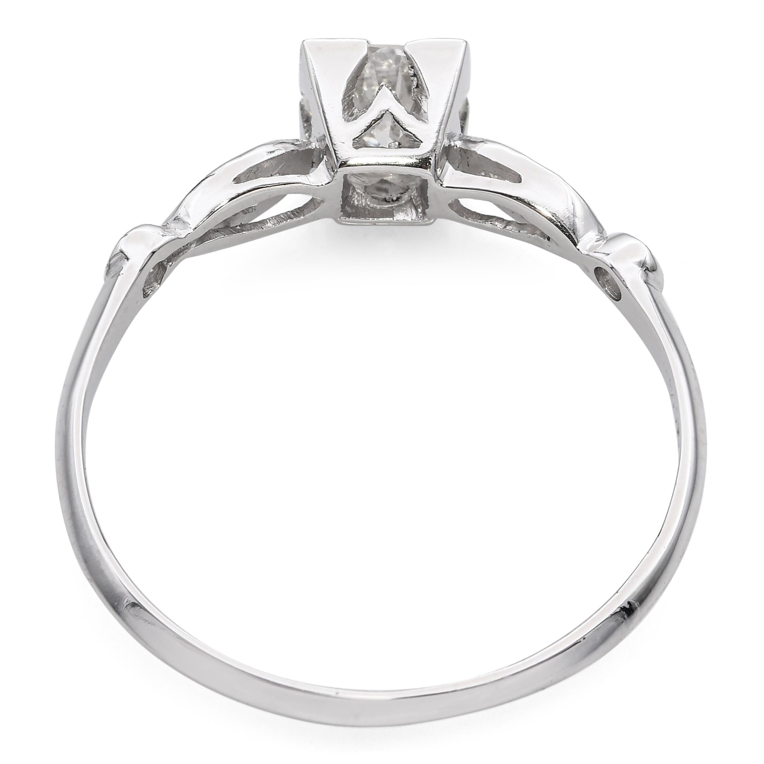 Vintage Platinum 0.55tcw G Vs1 Diamond Ring