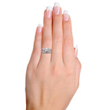Vintage White Gold .77ctw Diamond Engagement & Wedding Band Set