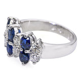 Vintage 18k White Gold Sapphire and Diamond Ring