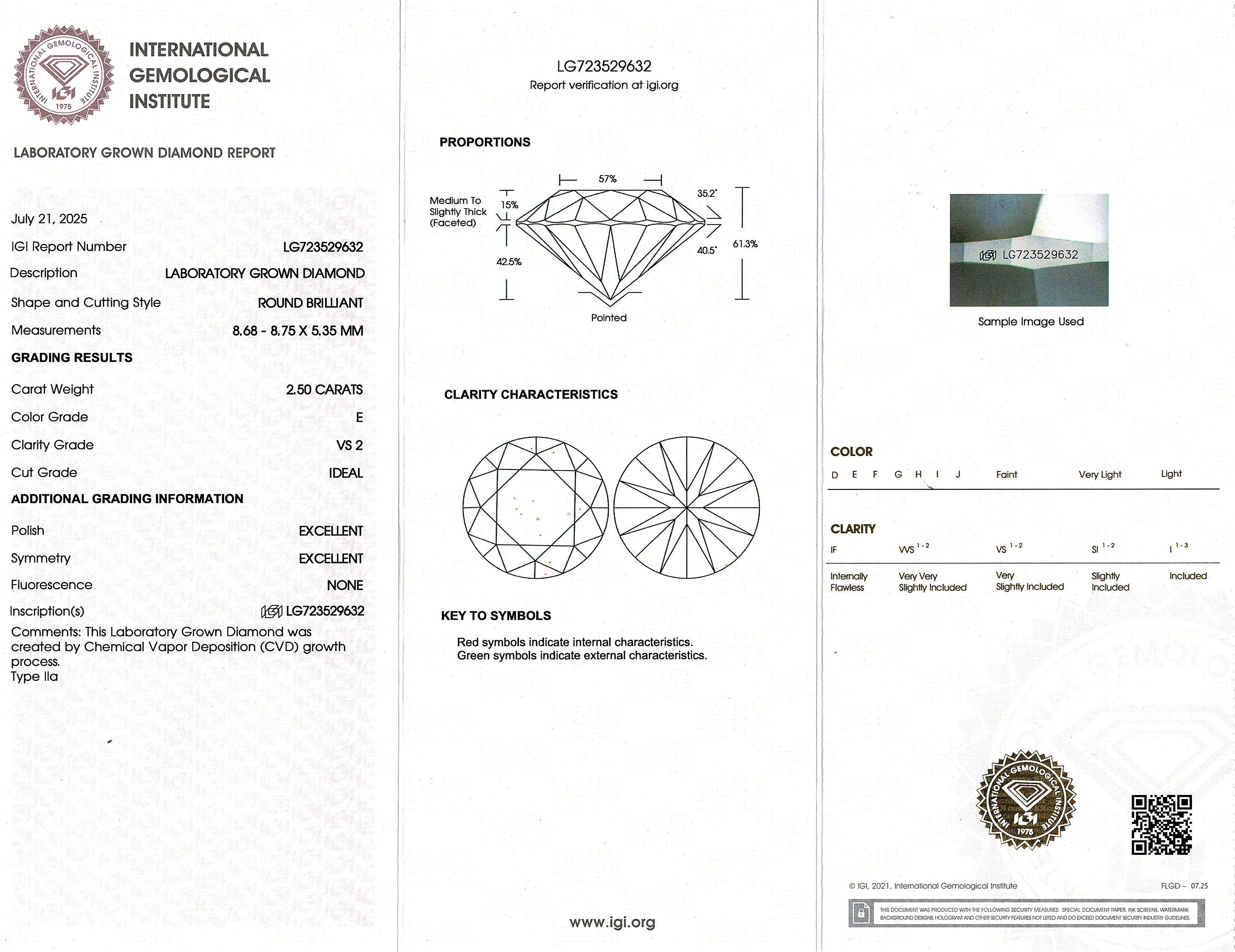 Platinum 5.04tcw E Vs1-Vs2 Lab Grown Stud Earrings