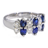 Vintage 18k White Gold Sapphire and Diamond Ring