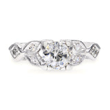 Vintage Platinum 0.72tcw I I1 Diamond Filigree Engagement Ring