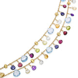 Marco Bicego 18K Yellow Gold Multi-gem Dangle Double Strand Bracelet