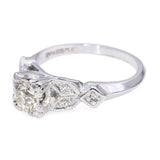 Vintage Platinum 0.72tcw I I1 Diamond Filigree Engagement Ring